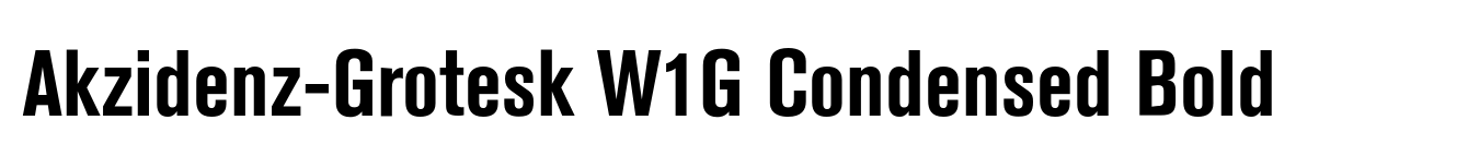 Akzidenz-Grotesk W1G Condensed Bold